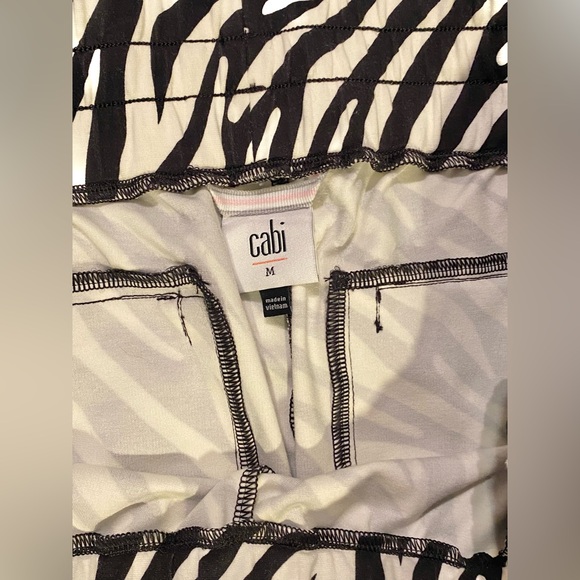 Anthropologie Cabi ATC Zebra‎ Jogger #5868 Black & White Women’s Medium - Picture 7 of 10